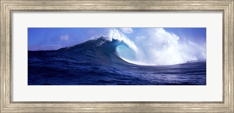 Framed Big Ocean Wave, Maui, Hawaii, USA Print