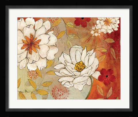 Framed Lush Crimson II Print