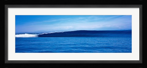 Framed Bright Blue Ocean View Print