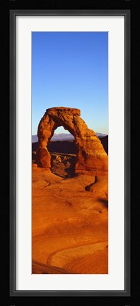 Framed Natural arch in a desert, Arches National Park, Utah Print