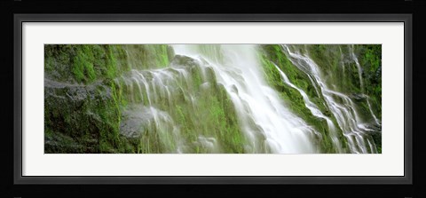 Framed Waterfall in a forest, USA Print