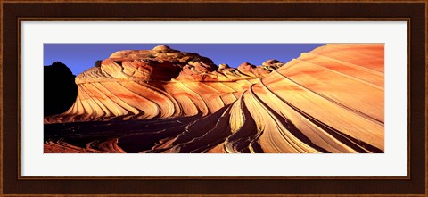 Framed Sandstone hills, The Wave, Coyote Buttes, Utah, USA Print