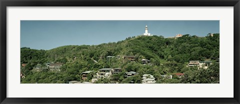 Framed Lighthouse on a hill Print