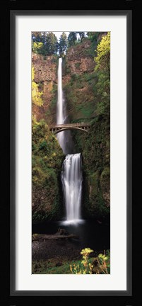 Framed Waterfall in a forest, Multnomah Falls, Columbia River Gorge, Multnomah County, Oregon, USA Print