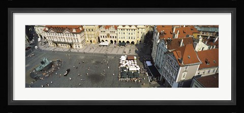 Framed High angle view of buildings in a city, Prague Old Town Square, Prague, Czech Republic Print