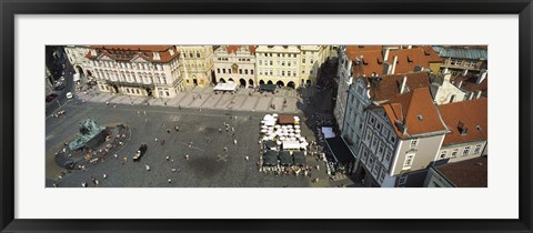 Framed High angle view of buildings in a city, Prague Old Town Square, Prague, Czech Republic Print