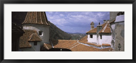 Framed Courtyard of a castle, Bran Castle, Brasov, Transylvania, Mures County, Romania Print