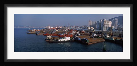 Framed Buildings at the waterfront, Busan, South Korea Print