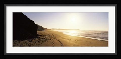 Framed Sunset over the beach, Lagos, Faro District, Algarve, Portugal Print