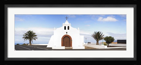 Framed Chapel on a hill, Tiagua, Lanzarote, Canary Islands, Spain Print