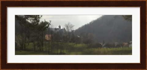 Framed Castle on a hill, Bran Castle, Transylvania, Romania Print