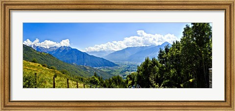 Framed Clouds over mountains, Valchiavenna, Lake Como, Lombardy, Italy Print