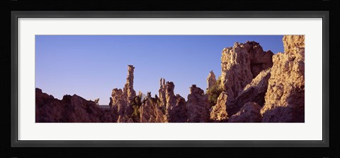 Framed Low angle view of rock formations, Mono Lake, California, USA Print