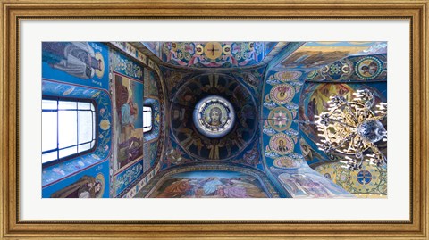 Framed Interiors of a church, Church of The Savior On Spilled Blood, St. Petersburg, Russia Print