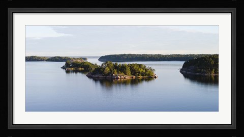 Framed Small islands in the sea, Stockholm Archipelago, Sweden Print