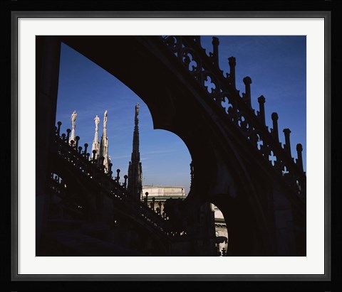 Framed Low angle view of a cathedral, Duomo Di Milano, Milan, Lombardy, Italy Print