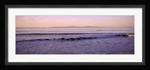 Framed Paddle-boarder in sea, Santa Rosa Island, Santa Rosa County, California, USA Print