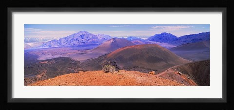 Framed Volcanic landscape, Maui, Hawaii Print