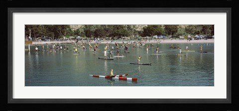 Framed Paddleboarders, Dana Point, California Print