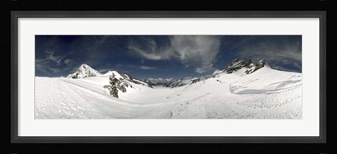 Framed Low angle view of a glacier, Aletsch Glacier, Jungfraujoch, Berne Canton, Switzerland Print