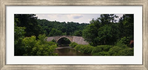 Framed Arch bridge across Casselman River, Casselman Bridge, Casselman River Bridge State Park, Garrett County, Maryland, USA Print