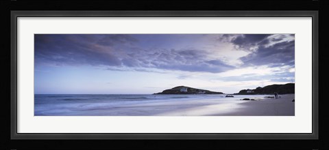 Framed Beach at dusk, Burgh Island, Bigbury-On-Sea, Devon, England Print