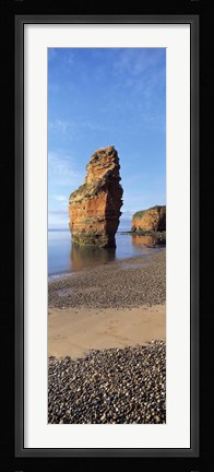 Framed Pebbles on the beach, Ladram Bay, Devon, England Print