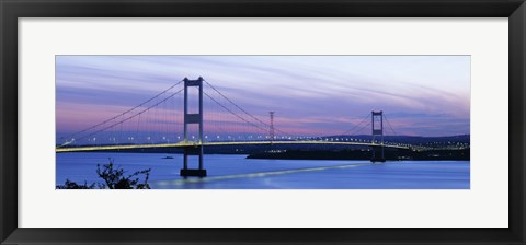 Framed Severn Bridge, Aust, Gloucestershire, England Print