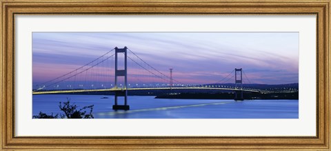 Framed Severn Bridge, Aust, Gloucestershire, England Print