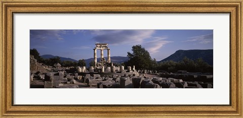 Framed Ruins of a temple, The Tholos, Delphi, Greece Print