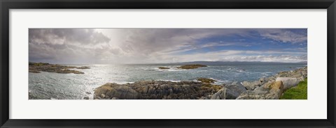 Framed Clouds over the sea, Towards Rum and Isle Of Skye, Mallaig, Highlands Region, Scotland Print