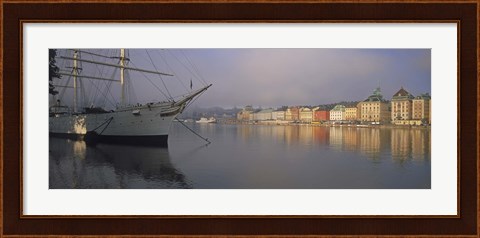 Framed Af Chapman schooner at a harbor, Skeppsholmen, Stockholm, Sweden Print