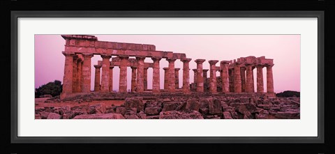 Framed Ruins of a temple, Temple E, Selinunte, Trapani Province, Sicily, Italy Print