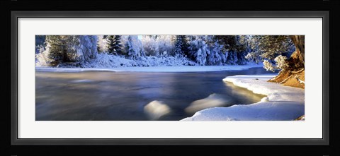 Framed Dal River in winter, Dalarna Province, Sweden Print