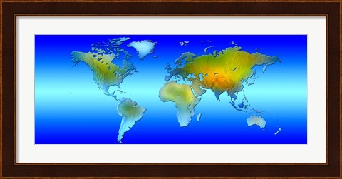 Framed World map Print