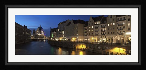 Framed Berlin Cathedral and Nikolaiviertel at Spree River, Berlin, Germany Print