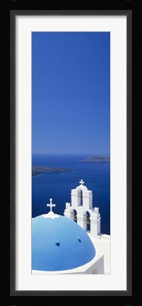 Framed High angle view of a church, Firostefani, Santorini, Cyclades Islands, Greece Print