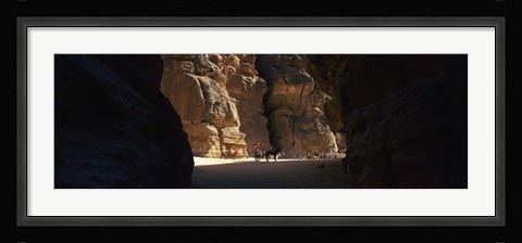 Framed Horse and cart in The Siq, Wadi Musa, Petra, Jordan Print