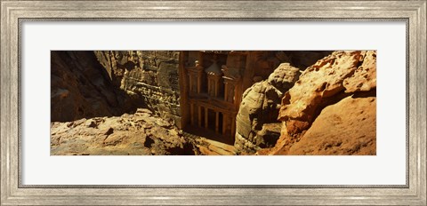 Framed High angle view of the Treasury, Wadi Musa, Petra, Jordan Print