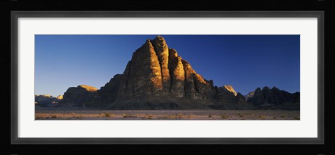 Framed Seven Pillars of Wisdom, Wadi Rum, Jordan Print