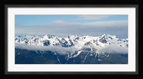 Framed Snow covered mountains, Hurricane Ridge, Olympic National Park, Washington State, USA Print