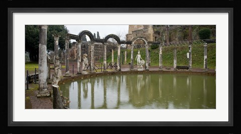 Framed Reflecting pool in Hadrian's Villa, Tivoli, Lazio, Italy Print