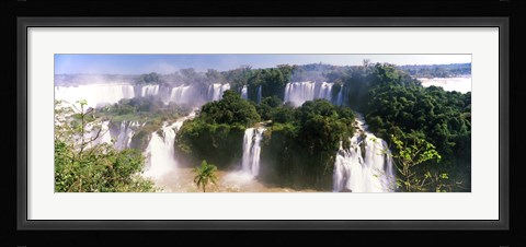 Framed Landscape of floodwaters at Iguacu Falls, Brazil Print