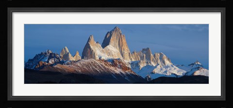 Framed Low angle view of mountains, Mt Fitzroy, Argentine Glaciers National Park, Argentina Print