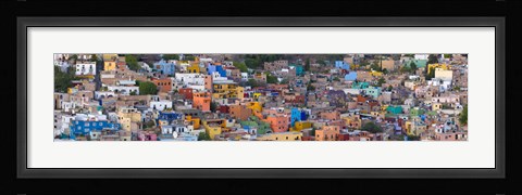 Framed High angle view of buildings in a city, Guanajuato, Mexico Print