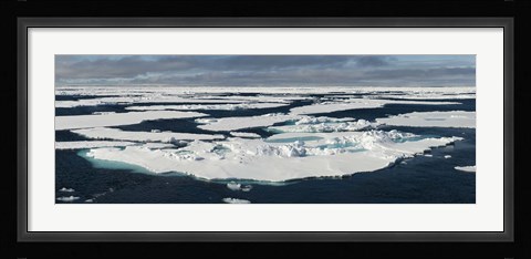 Framed Ice floes on the Arctic Ocean, Spitsbergen, Svalbard Islands, Norway Print