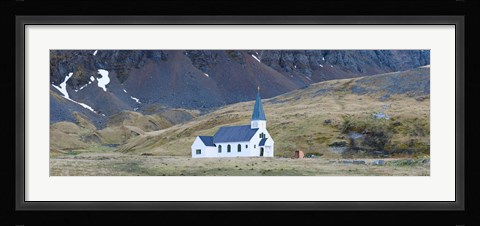 Framed Old whalers church, Grytviken, South Georgia Island Print