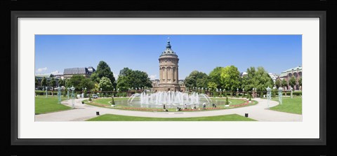 Framed Water tower in a park, Wasserturm, Mannheim, Baden-Wurttemberg, Germany Print