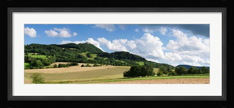 Framed Castle on a hill, Teck Castle, Kirchheim unter Teck, Swabian Alb, Baden-Wurttemberg, Germany Print