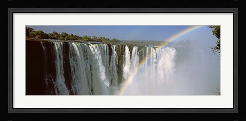 Framed Rainbow over Victoria Falls, Zimbabwe Print